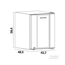 Minibar Vidrio De 49 Lts Challenger, Color Negro