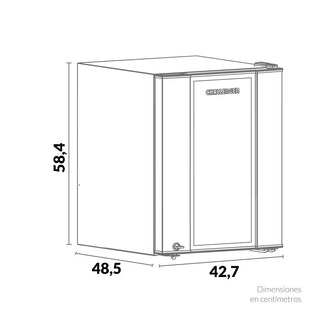Minibar Vidrio De 49 Lts Challenger, Color Negro