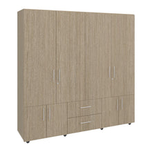 Closet Dallas, Cartagena y Blanco, con Ocho Puertas Abatibles y Dos Cajones Organizadores