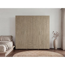 Closet Dallas, Cartagena y Blanco, con Ocho Puertas Abatibles y Dos Cajones Organizadores