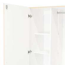 Closet Dallas, Beige y Blanco, con Ocho Puertas Abatibles y Dos Cajones Organizadores