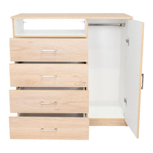 Organizador Barlovento, Beige y Blanco con Cuatro Cajones y una puerta
