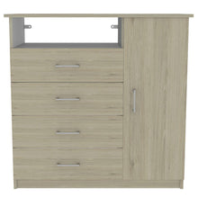 Organizador Barlovento, Beige y Blanco con Cuatro Cajones y una puerta X2