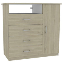 Organizador Barlovento, Beige y Blanco con Cuatro Cajones y una puerta X2