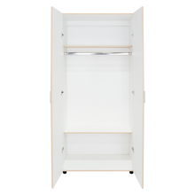 Closet Carlota, Beige y Blanco, con Dos Puertas Abatibles