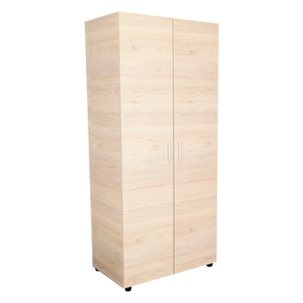 Closet Carlota, Beige y Blanco, con Dos Puertas Abatibles
