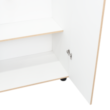 Closet Carlota, Beige y Blanco, con Dos Puertas Abatibles