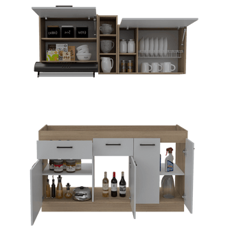 Cocina Integral Galapa, Beige y Blanco, no incluye mesón