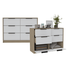 Organizador Wesley, Blanco y Beige, con Cuatro Cajones X2