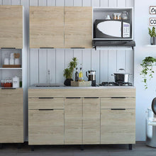 Cocina Integral Perla, Beige y Blanco, Incluye Mesón Izquierdo