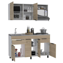 Cocina Integral Perla, Beige y Blanco, Incluye Mesón Izquierdo