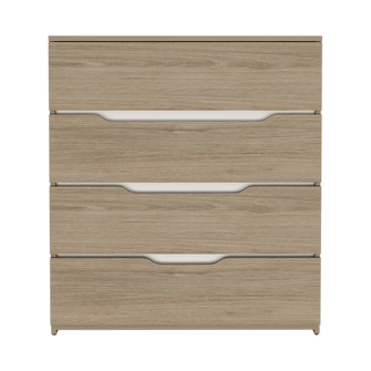 Organizador Zory, Beige y Blanco, con Cuatro Cajones