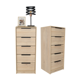 Organizador Wesley, Beige y Blanco, con Cinco Cajones X2