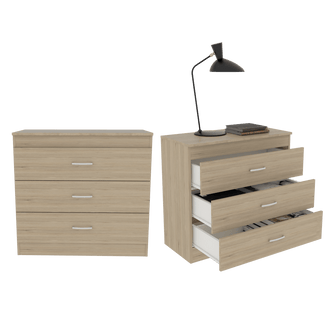 Organizador Galileo, Beige y Blanco, con Tres Cajoneras Ud X2