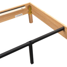 Cama Doble Sonia, Beige, con respaldo tapizado