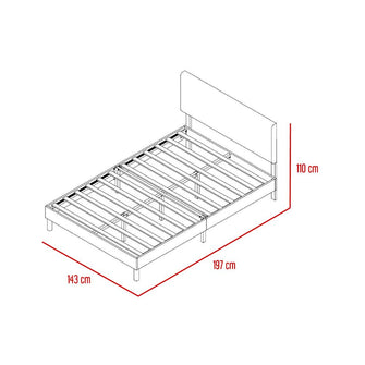 Combo Para Habitación Anubis, Incluye Cama Doble y Colchon 140x190