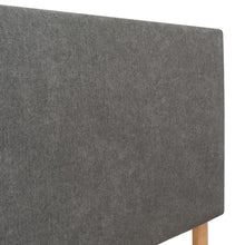 Cama Doble Sonia, Gris Oscuro, con respaldo tapizado