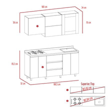 Cocina Integral Giotto, Beige y Cocoa, Incluye Mesón