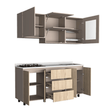 Cocina Integral Giotto, Beige y Cocoa, Incluye Mesón