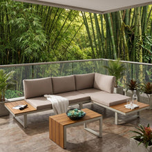 Set de Terraza Sicilia, Beige, con estructura en Aluminio ligero y resistente