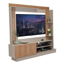 Mesa Para Tv Doha, Cocoa y Miel, Con Variedad de Entrepaños