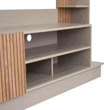 Mesa Para Tv Doha, Cocoa y Miel, Con Variedad de Entrepaños