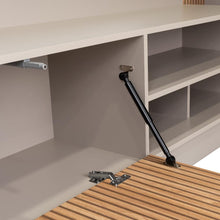 Mesa Para Tv Doha, Cocoa y Miel, Con Variedad de Entrepaños