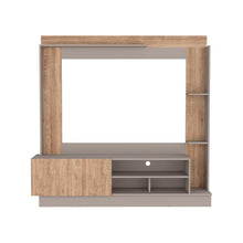 Mesa Para Tv Doha, Cocoa y Miel, Con Variedad de Entrepaños