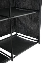 Closet Organizador Ena, Negro, En tela con variedad de entrepaños