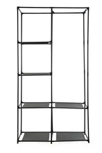 Closet Organizador Ena, Negro, En tela con variedad de entrepaños