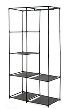 Closet Organizador Ena, Negro, En tela con variedad de entrepaños