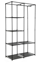 Closet Organizador Ena, Negro, En tela con variedad de entrepaños