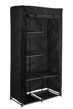 Closet Organizador Ena, Negro, En tela con variedad de entrepaños