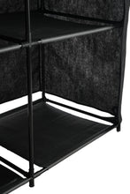 Closet Organizador Ena, Negro, En tela con variedad de entrepaños