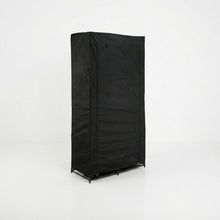 Closet Organizador Ena, Negro, En tela con variedad de entrepaños