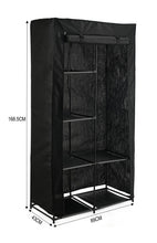 Closet Organizador Ena, Negro, En tela con variedad de entrepaños