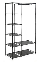Closet Organizador Dono, Negro,  con variedad de entrepaños en tela