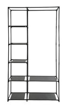 Closet Organizador Dono, Negro,  con variedad de entrepaños en tela