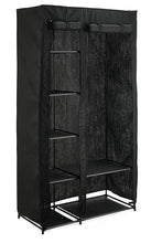 Closet Organizador Dono, Negro,  con variedad de entrepaños en tela
