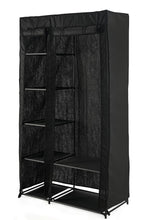 Closet Organizador Dono, Negro,  con variedad de entrepaños en tela