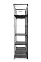 Closet Organizador Erba, Negro, En tela con variedad de entrepaños centrales
