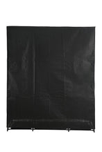 Closet Organizador Erba, Negro, En tela con variedad de entrepaños centrales