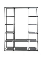 Closet Organizador Belo, Negro, En tela con variedad de entrepaños laterales