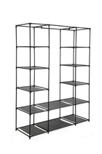 Closet Organizador Belo, Negro, En tela con variedad de entrepaños laterales