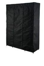 Closet Organizador Belo, Negro, En tela con variedad de entrepaños laterales
