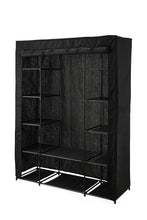 Closet Organizador Belo, Negro, En tela con variedad de entrepaños laterales