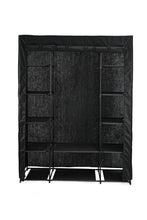 Closet Organizador Belo, Negro, En tela con variedad de entrepaños laterales
