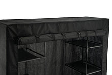 Closet Organizador Belo, Negro, En tela con variedad de entrepaños laterales