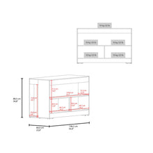Barra de Cocina Kuho, Kronos Blanco y Kronos Fresno, Moderna con variedad de entrepaños para ubicar elementos de cocina ZF
