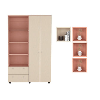 Combo para Habitación Grecas, Incluye Closet y 4 Repisas